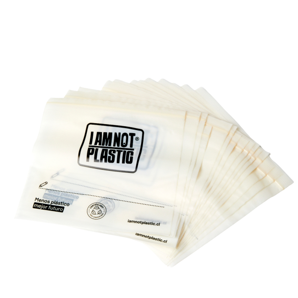 Bolsa Compostable I Am Not Plastic 18x17 Cm Ecológica