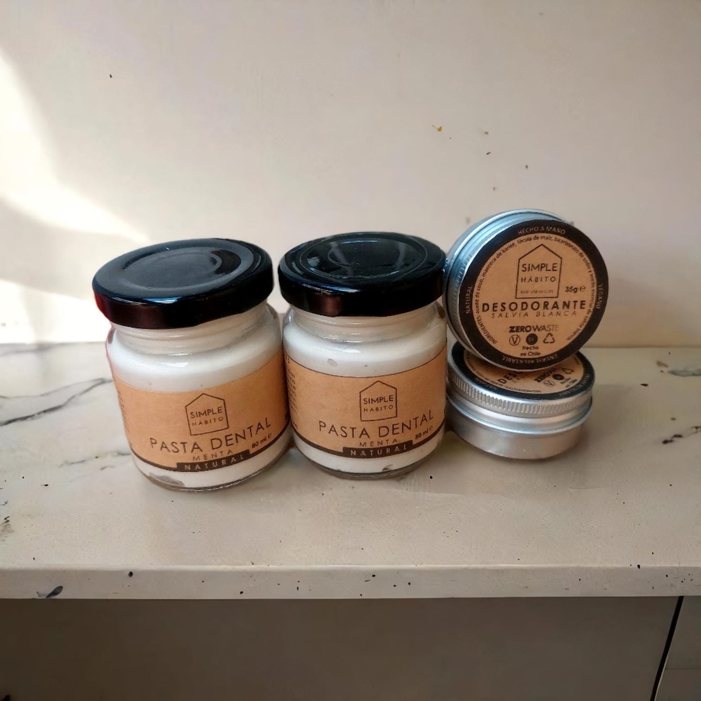 Pack Cuidado Esencial: 2 Pastas Dentales + 2 Desodorantes Simple Hábito 🌿✨