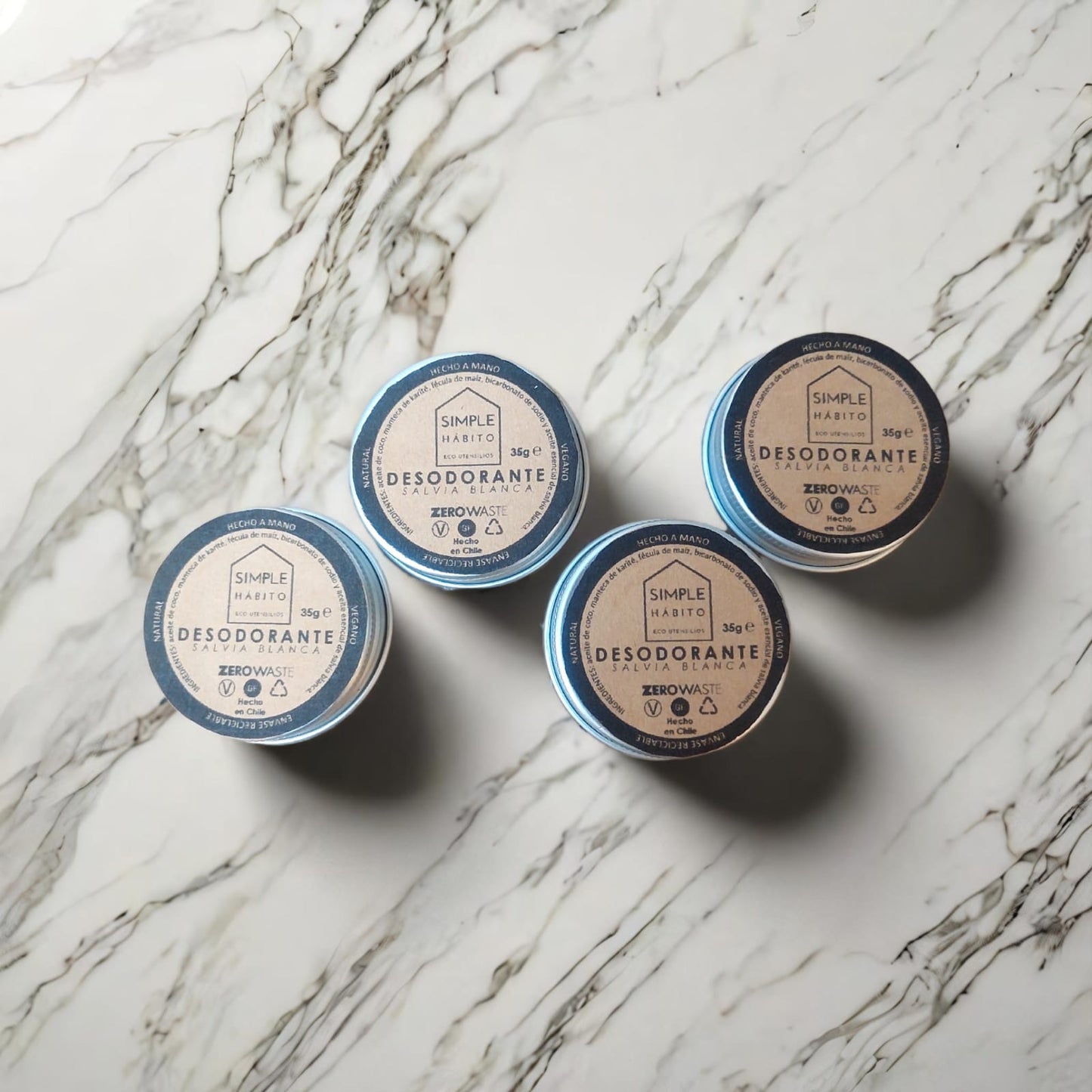 Pack Frescura Natural: 4 Desodorantes en Crema Simple Hábito 🌿✨