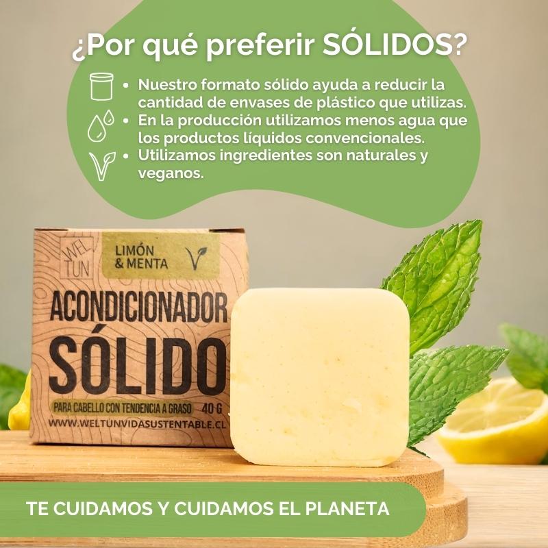 Acondicionador Sólido de Limón - Menta para Cabello Graso 40 g