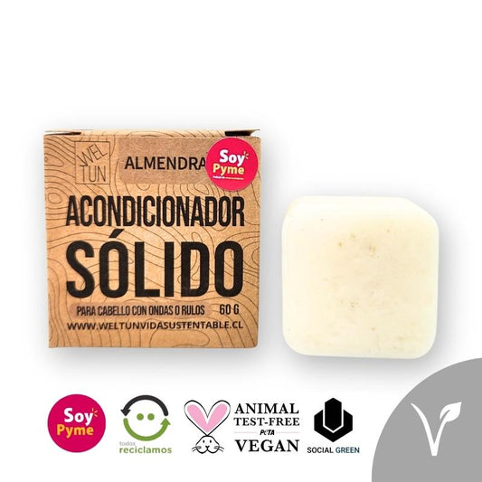 Acondicionador Sólido de Almendra para Ondas y Rulos 40 g