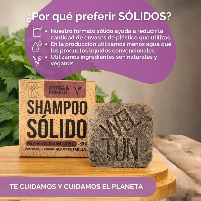 Shampoo Sólido de Ortiga-Pomelo Anticaída 60g