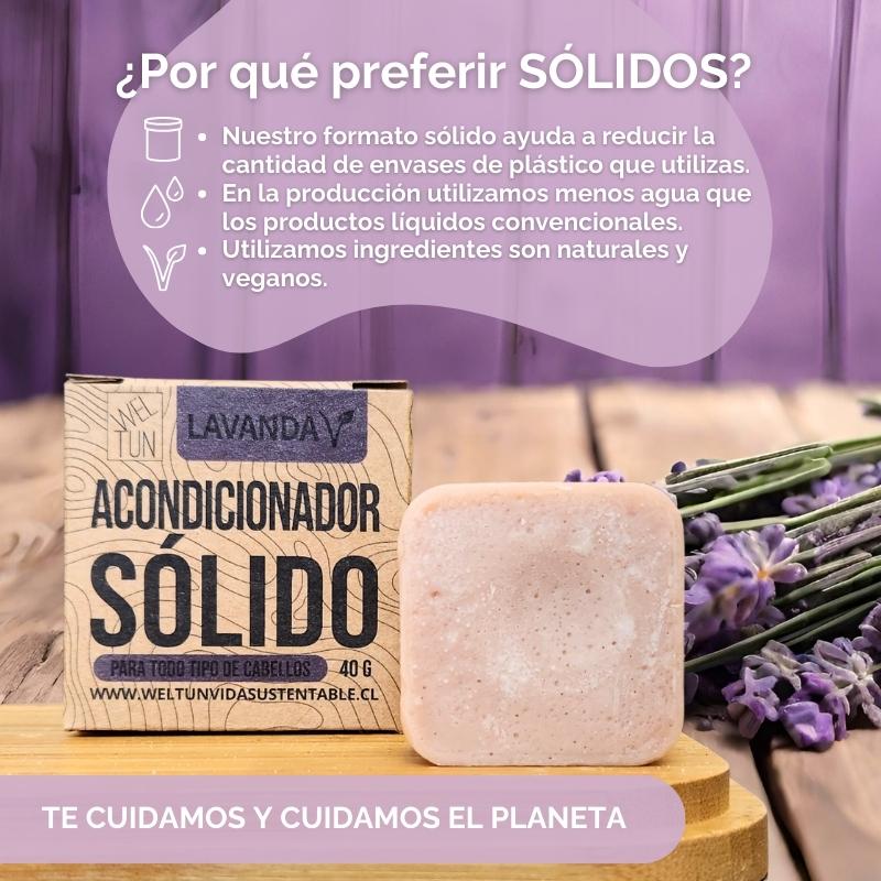 Acondicionador Sólido de Lavanda para Todo tipo de Cabello 40 g