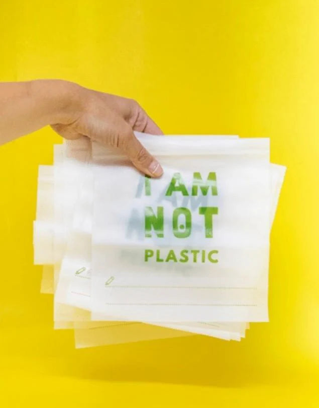 Bolsa Compostable I Am Not Plastic 18x17 Cm Ecológica