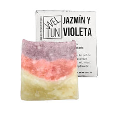 Jabón Artesanal Vegano Jazmín Violeta 110 g | Cuidado Natural y Suave