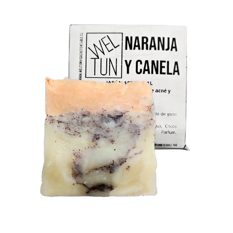 Jabón Artesanal Vegano Naranja-Canela 110 g | Limpieza Suave y Aromática