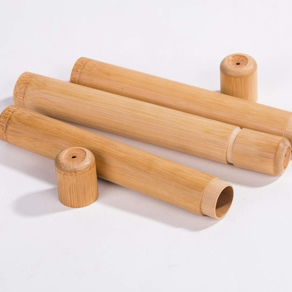 Estuche de bambú para cepillo de dientes