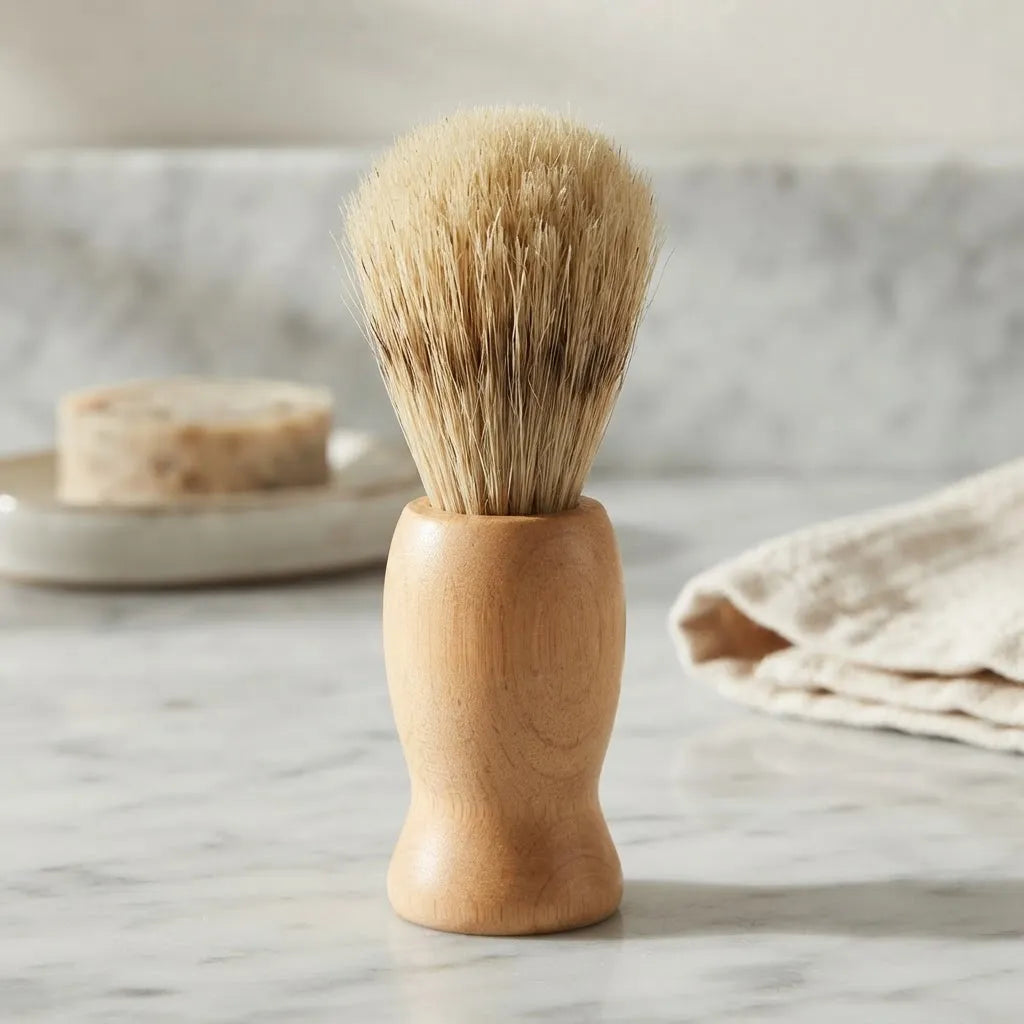 Hisopo para afeitar de madera