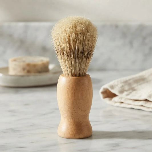 Hisopo para afeitar de madera