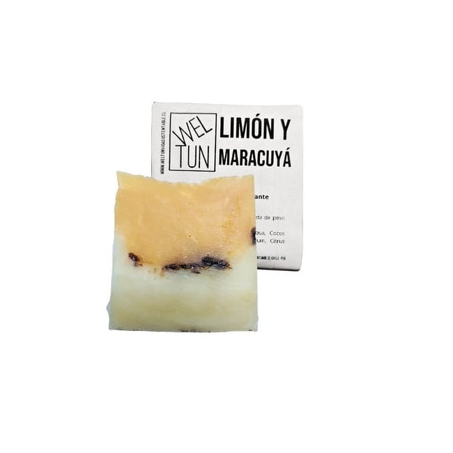 Jabón Artesanal Vegano Limón-Maracuyá 110 g | Limpieza Suave y Refrescante