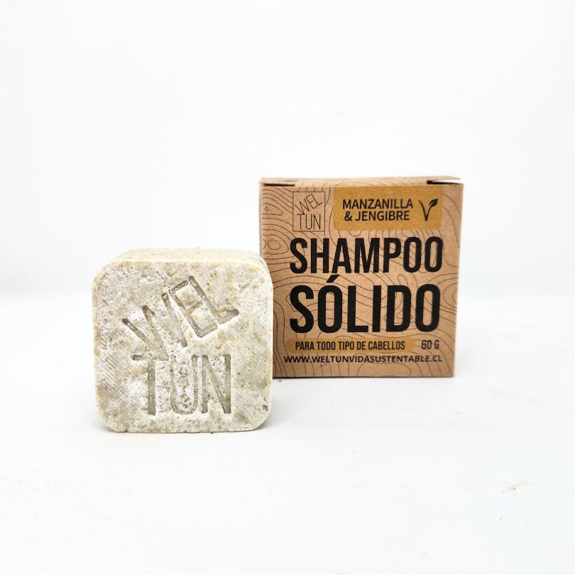 Shampoo Sólido de Manzanilla para Todo Tipo de Cabello 60g