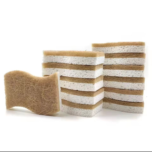 Esponja compostable de fibra de coco