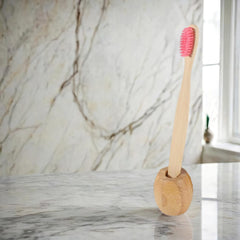 Pack de Higiene Natural: Cepillo de Dientes de Bambú + Soporte de Bambú